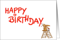Cute Happy Birthday from Rabbit card
