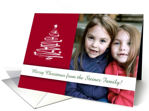 Happy Holidays - Christmas Tree with sparkling Stars card (879870)