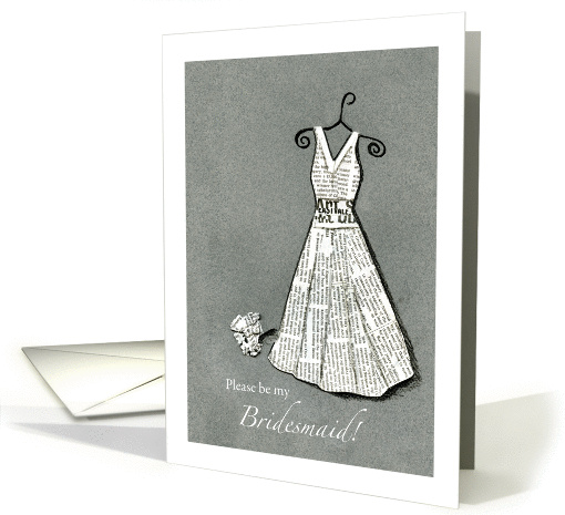 Bridesmaid - Newspaper - Dress card (892595)