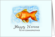 Happy Norooz to my Grandmother - Goldfish in watercolor card