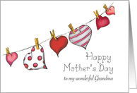 Across the Miles - Mothers Day - Grandma - Hearts card