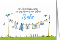 Herzlichen Glückwunsch zur Geburt von Eurem Sohn - German - Deutsch card