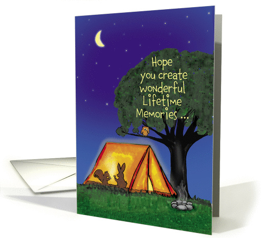 Summer Camp - Miss you - General - Humorous - Flashlights in Tent card