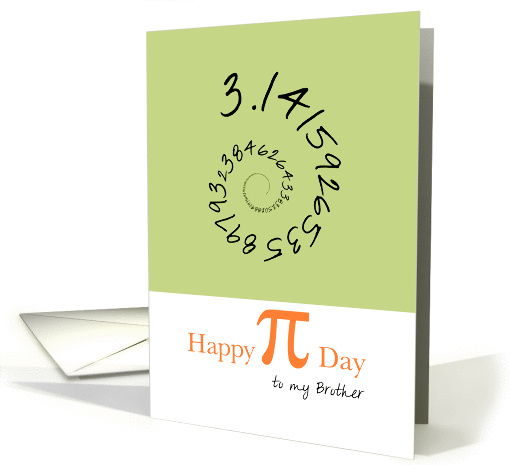 Happy Pi Day to brother Tutor 3.14 card (910546)