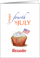 Personalized Name - Happy fourth of July card