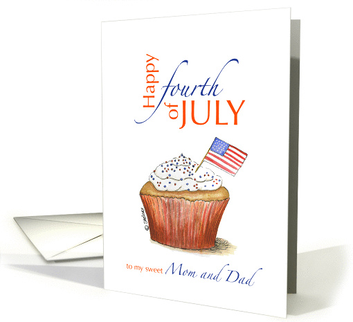 Mom and Dad - Happy fourth of July - Independence Day card (910766)