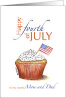 Mom and Dad - Happy fourth of July - Independence Day card