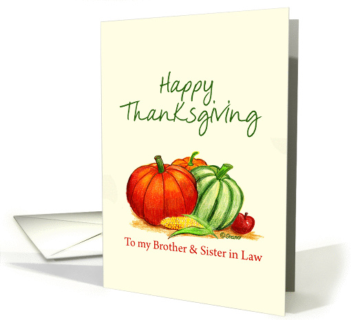 Happy Thanksgiving to my Brother and Sister in Law card (913056)