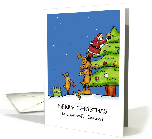 Merry Christmas to a wonderful Employee - Teamwork Card... (918539)