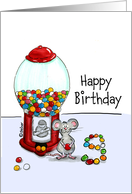 Humorous Happy 9th Birthday - Ninth Birthday - Gumball Maching card