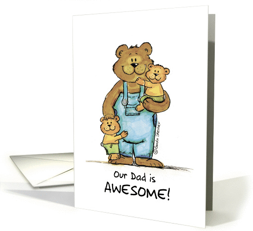 Awesome Twin Dad - Happy Father's Day card (925933)