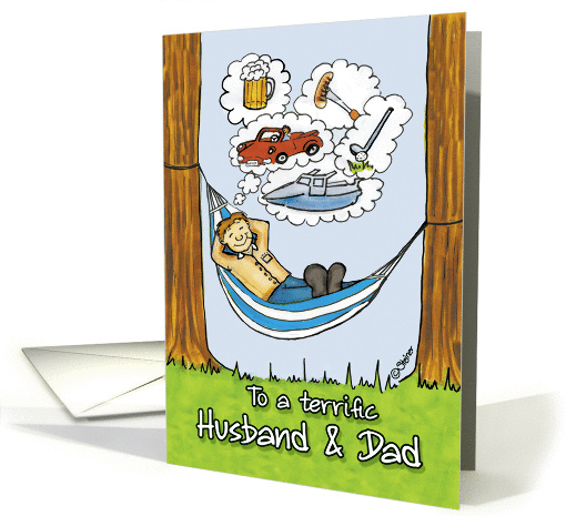 Humorous Father's Day Card for terrific Husband and Dad card (929792)