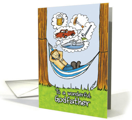 Humorous Father's Day Card to a wonderful Godfather card (929811)