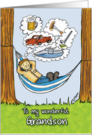Humorous Father’s Day Card to my wonderful Grandson card