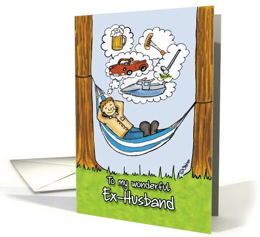 Humorous Father's Day Card to my wonderful Ex-Husband card (929831)