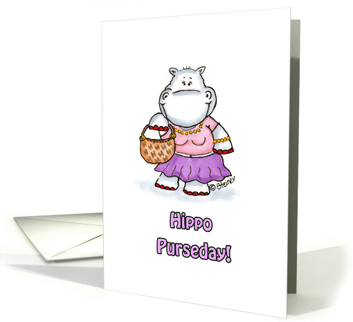 Humorous Happy Birthday for a woman who likes Purses card (930421)