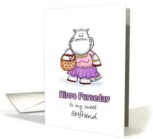 Humorous Happy Birthday for a girlfriend who likes Purses card