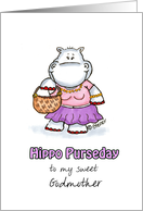 Humorous Happy Birthday for a godmother who likes Purses card