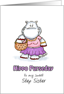 terHumorous Happy Birthday for a Step Sister who likes Purses card