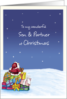 SON AND PARTNER CHRISTMAS CARD 7.5"X5.5" RRP £2 F15
