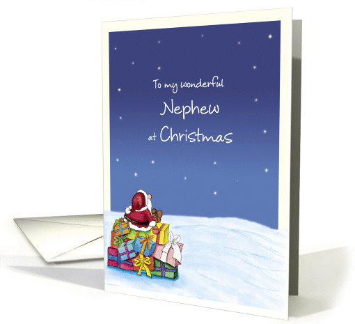 To my wonderful Nephew at Christmas card (930721)