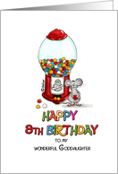 Happy Birthday 8th Birthday Goddaughter - Eighth Birthday card