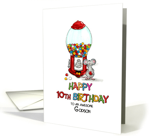 Happy Birthday 10th Birthday Godson - Tenth Birthday, 10 card (930884)