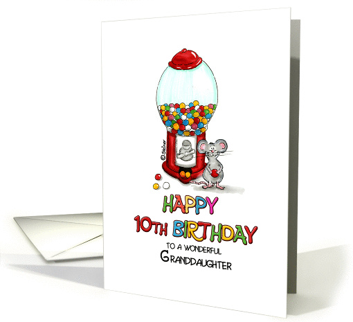 Happy 10th Birthday Granddaughter - Tenth Birthday, 10 card (930997)