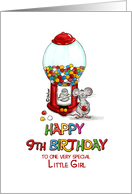Happy 9th Birthday to one very special little girl, Ninth Birthday, 9 card