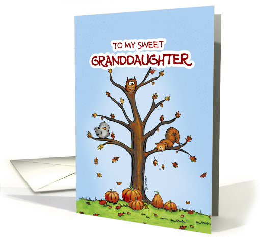 Happy Canada Thanksgiving - Sweet Granddaughter card (931487)