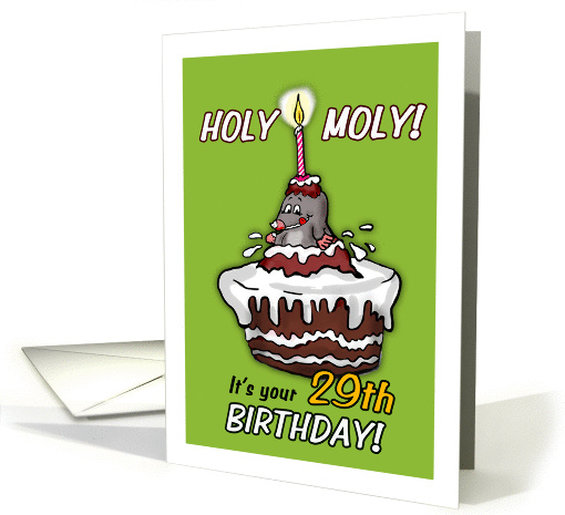 Holy Moly - It's your 29th Birthday - Humorous Cartoon -... (931706)