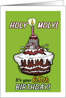 Humorous - It’s your 65th Birthday - Holy Moly Cartoon - sixty-fifth card