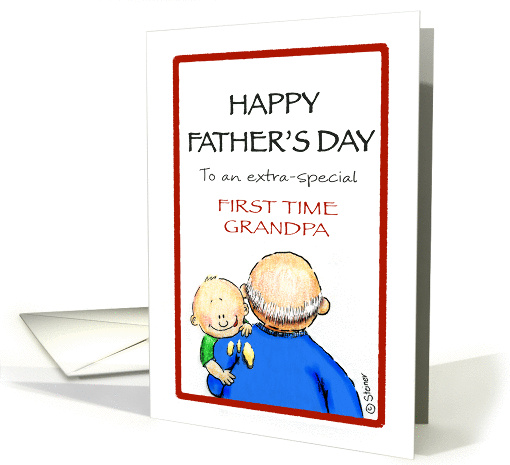 Humorous - First Time Grandfather - Happy Father's Day card (932434)