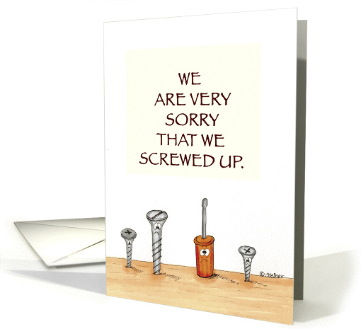 Humorous Business Apology for Inconvenience - we are sorry... (932721)