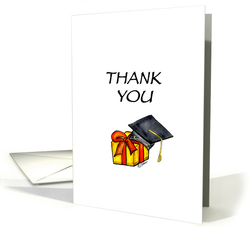 Thank you for the Graduation Gift - Gift with Graduation Hat card