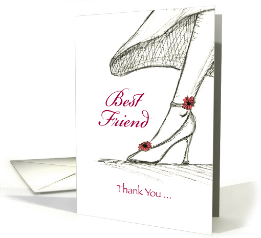 Best Friend ,Thank you for being my Maid of Honor card (933082)