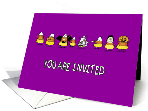 Humorous Halloween - Invitation - Candy Cone Parade card (934802)