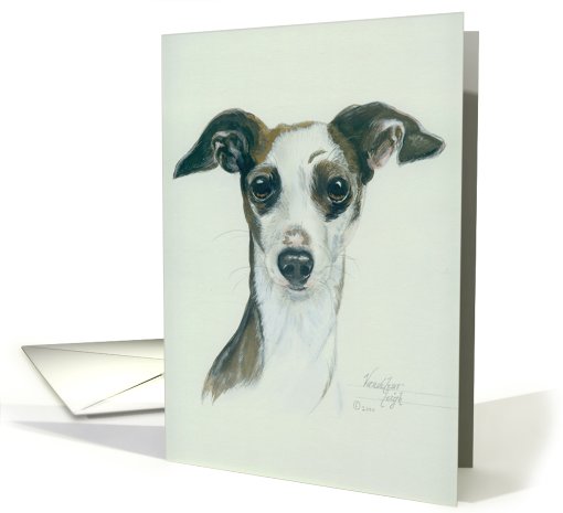 Italian Greyhound, blank note card (639141)