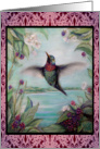 Hummingbird, Lavender border card