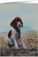 German Shorthaired Pointer Puppy in Landscape card