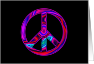 Psychedelic Peace Symbol card