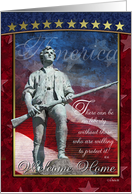 Military Welcome Home Card - Support Our Troops - Minuteman card