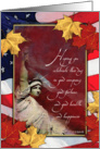 Military Thanksgiving - Support Our Troops - Statue of Liberty card