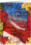 Military Thanksgiving - Support Our Troops - Celebration card