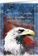 Troop Support Greeting Card - Our belief in Freedom card