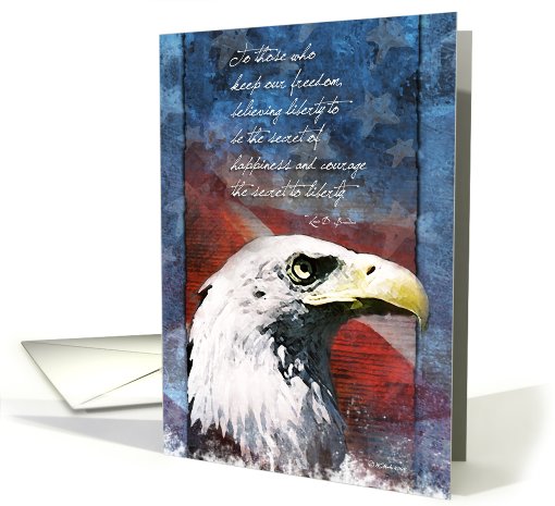 Troop Support Greeting Card - Land of Liberty card (636868)