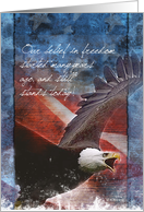 Troop Support Greeting Card - Freedom Eagle card
