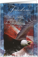 Troop Support Greeting Card - Freedom Flag and Eagle card