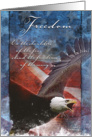 Troop Support Greeting Card - Freedom Flag and Eagle card