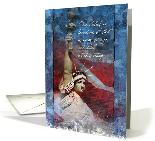 Independance Day Greeting Card - Belief in Freedom card (640008)